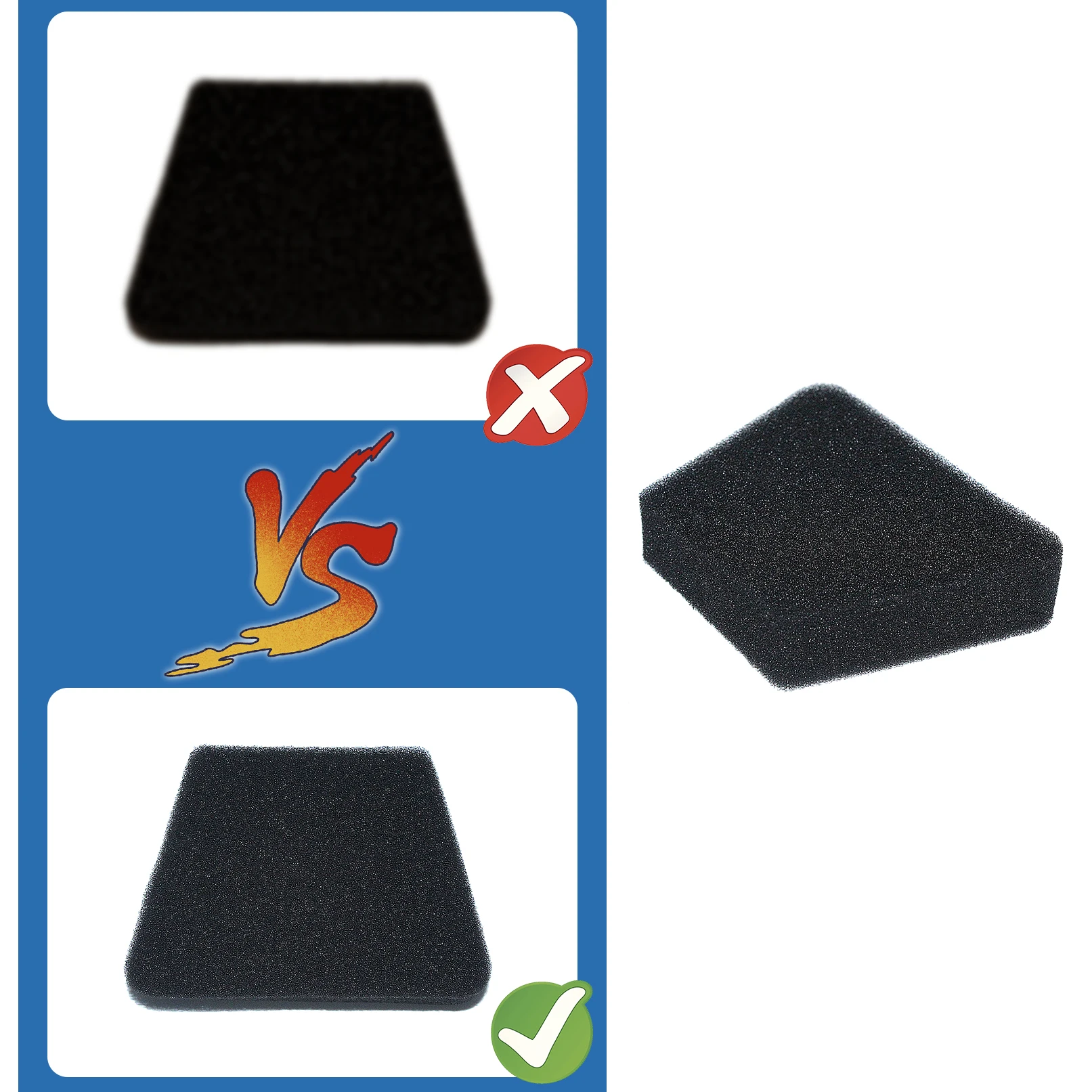 Air Filter Foam 3pcs For Poulan 1900 1950 2050 2055 2075 2150 Partner 350 351 370 371 390 Chainsaw Craftsman #530037793 chainsaw parts kit oil pump filter kit fuel filters
