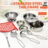 Mini Stainless-Steel Kitchen Toys .A Tiny Size Play House Cooking Utensil Set for Kids . Educational Kitchen Experience. Christm 1