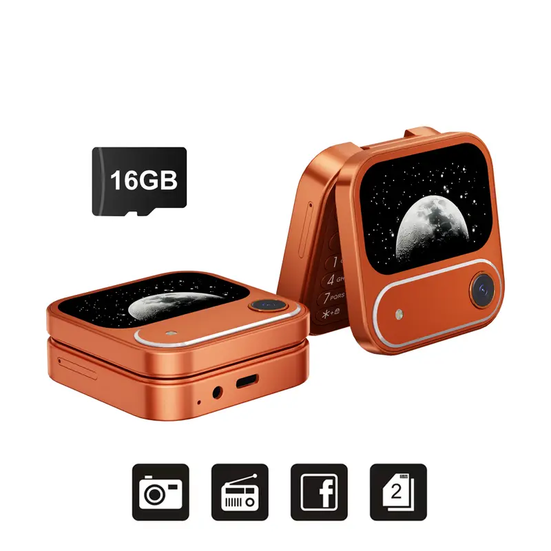 SERVO i17 Air mini Fold Mobile Phone Speed Dial 1.77" Display Magic Voice 2G GSM Dual SIM Card Blacklist FM Radio Flip Cellphone - Image 11