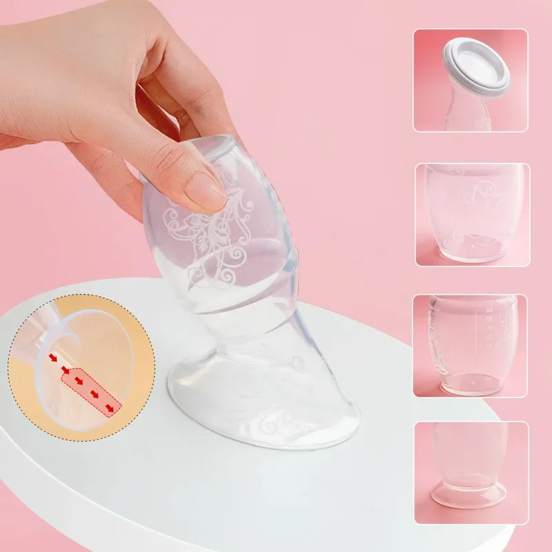 Upgraded Manual Breast Pump Silicone Portable Milk Collection Device Baby Feeding Tool Handheld Expression Extractor