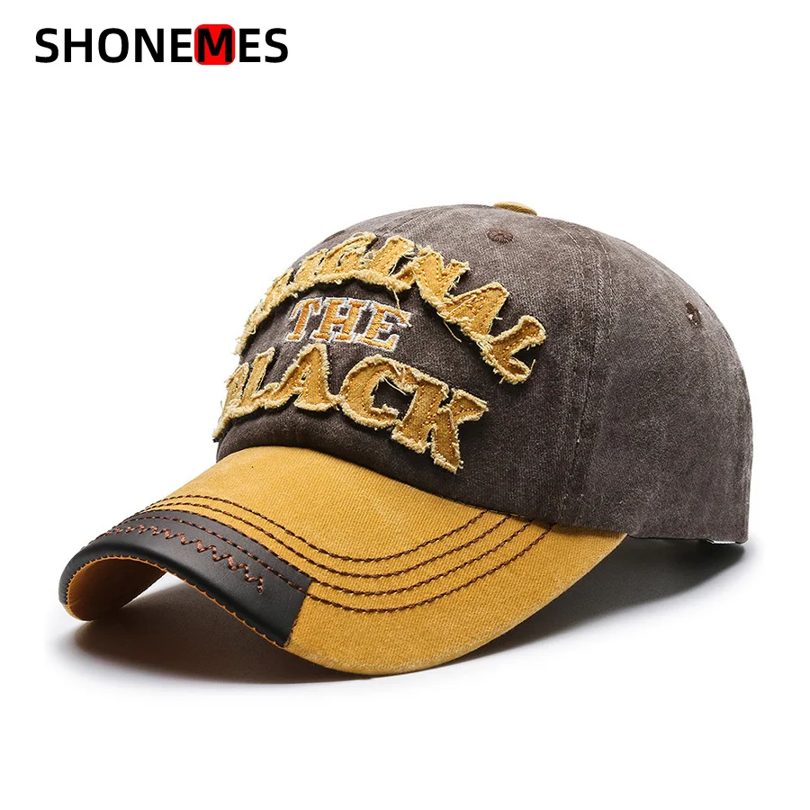 

ShoneMes Embroidery BLACK Baseball Cap Men Women Hip Hop Sports Snapback Washable Adjustable Hats