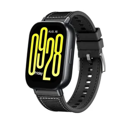 22mm Composite Silicone & Nylon Braided Watch Strap for Redmi Watch 5 Active (Black)