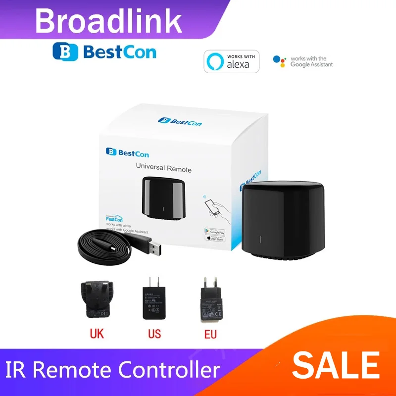 Broadlink App Bestcon Rm4C Mini Universal Wifi Ir Mini Telecomando Compatibile Alexa Google Assistant Per Ac