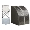 Portable Far Infrared Sauna Full Body Sauna Tent with Heating Foot Pad & Folding Chair for Relaxation & Detox 1