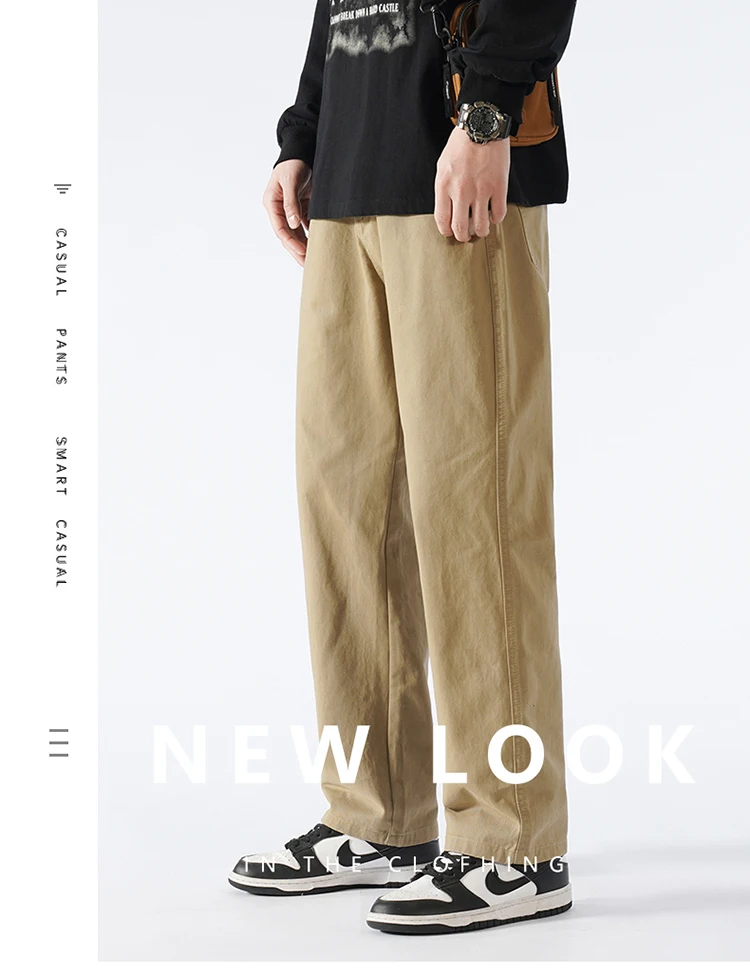 115 110cm Lengthed Tall Men Pants Straight Chino Trouser Male Summer 100 Cotton Extra Long Leg Length 200cm 190 Cm Thin Teenager