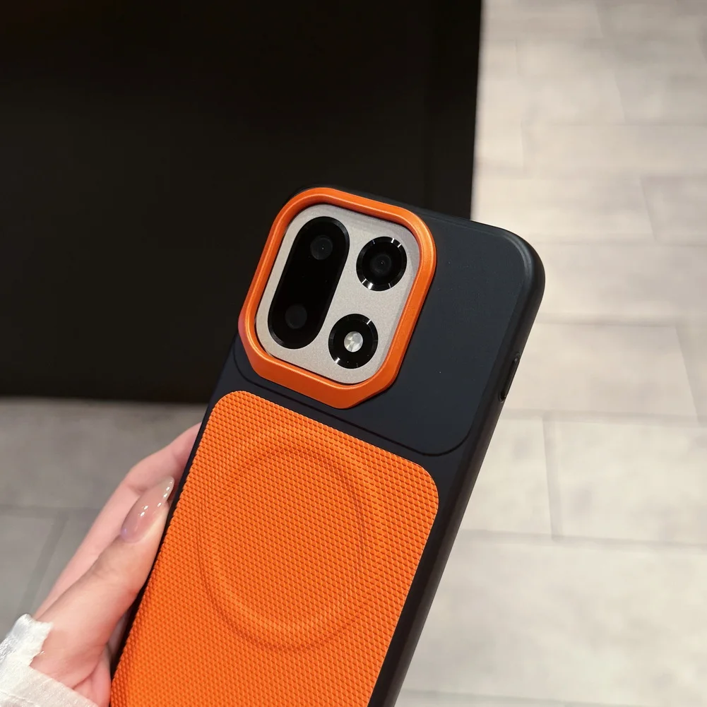 Grid Texture Anti-Slip Shockproof Phone Case with Raised Camera Bezel