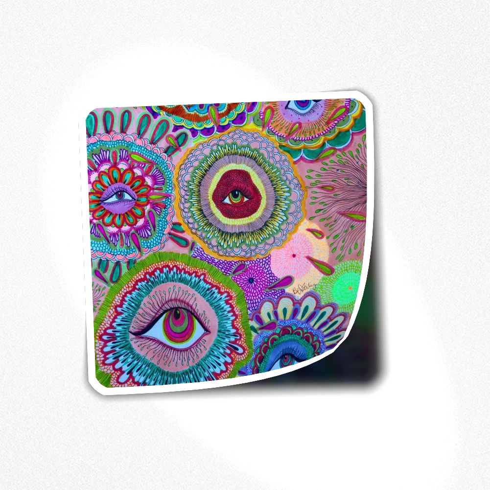 

PSYCHEDELICS STICKER 058 Sticker for Laptop Decor Bedroom Car Cute Cartoon Art Fashionable Public Suitcase