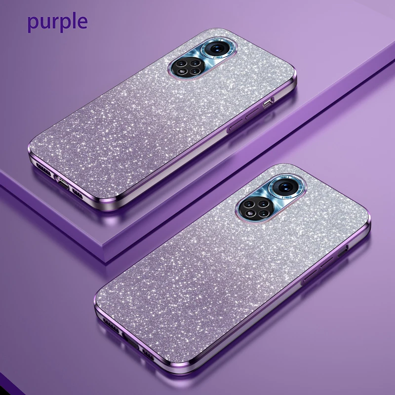 Luxury Electroplated Glitter Transparent Star Phone Case with Soft TPU Bumper