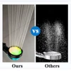 LED Digital Temperature Display Shower Head Temperature Control Colorful Fan Spray Nozzle High Pressure Rainfall Bathroom Shower 3