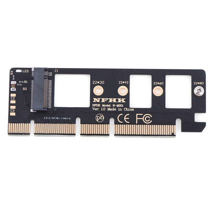 1 шт., адаптер NGFF M Key M.2 NVME AHCI SSD на PCI-E PCI Express 3,0 16x x4, конвертер переходной карты для XP941 SM951 PM951 A110 SSD