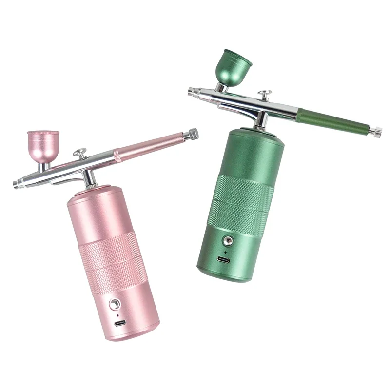 Airbrush Nail With Compressor Portable Airbrush For Nails Cake Tattoo Makeup  Paint Air Spray Gun Oxygen Injector Air Brush Kit - AliExpress