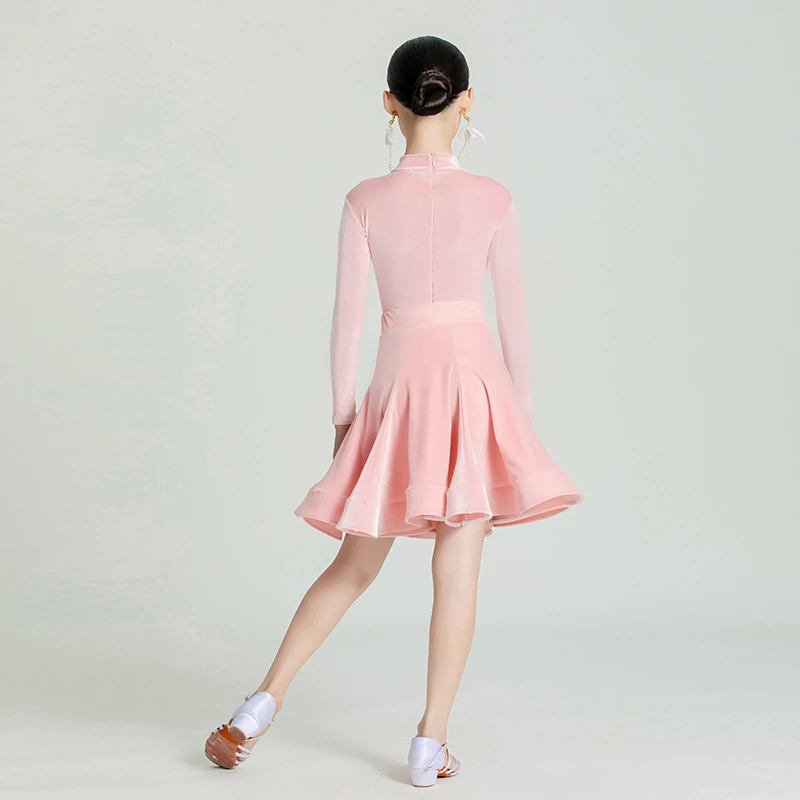 Dance Skirt Autumn and Winter Art Examination Grade Examination Big Swing Skirt Professional Competition Ice Velvet Required Costume Perform