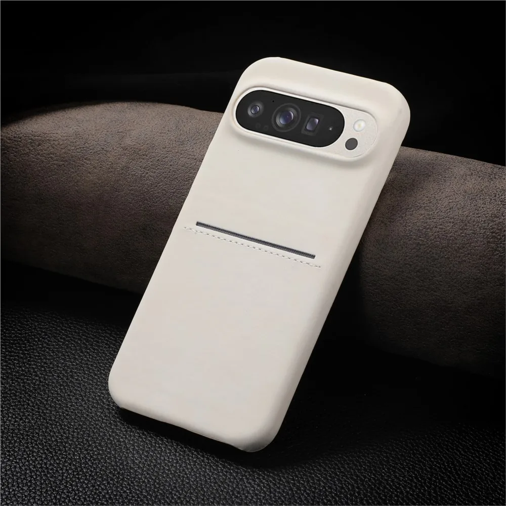Luxury Sheepskin Leather Wallet Card Holder Phone Case with Shockproof Back Cover and Card Slot