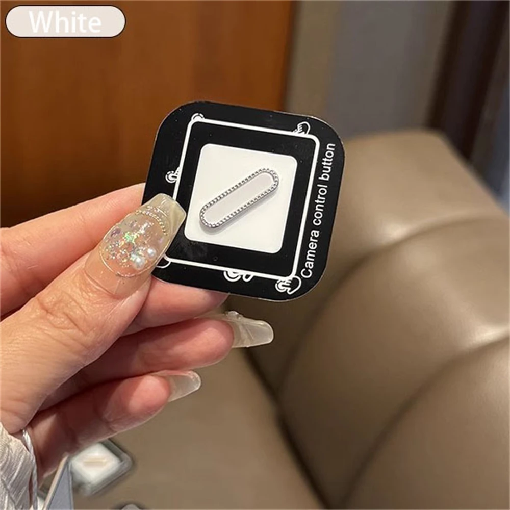 Glitter Diamond Alloy Metal Camera Control Button Cover for iPhone 17 16ProMax Plus Sensitive Smart Lens Capture Button Case