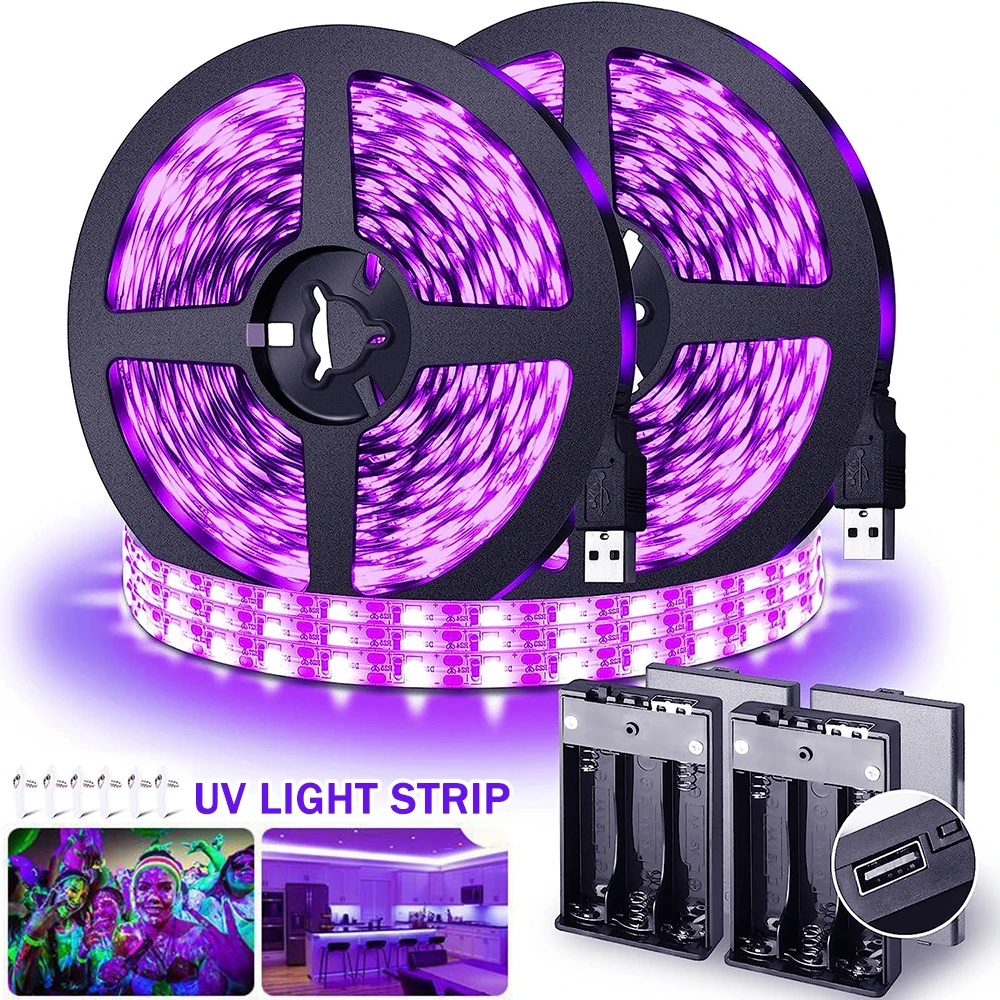 UVBlackLightLEDStrip385400nmUSBUVLedLightStripBlacklight