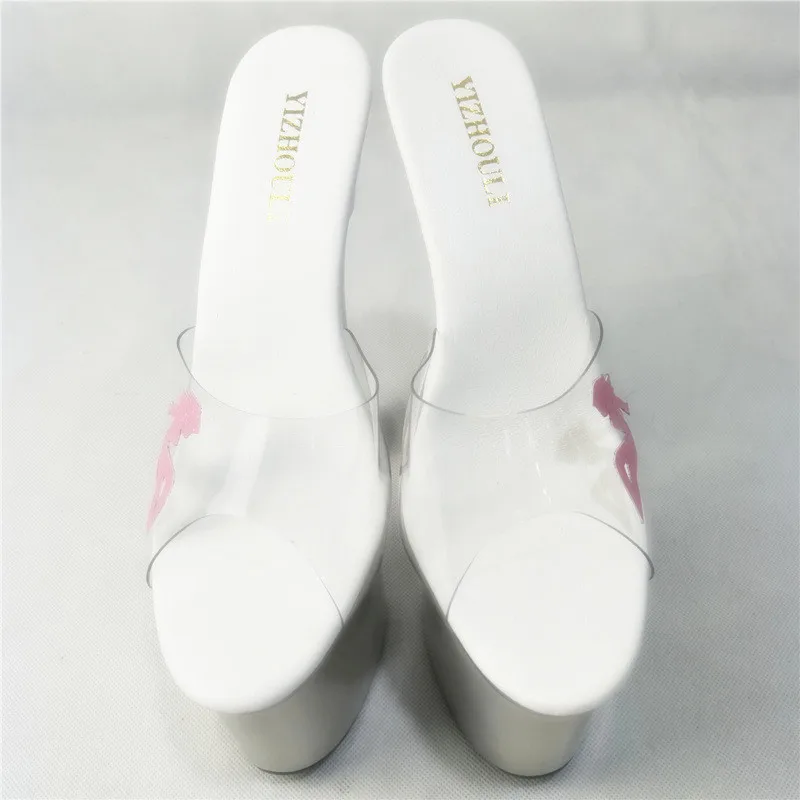 Sexy and shiny 18CM peeptoe slippers, high heels sexy pole dancing, model banquet dance shoes