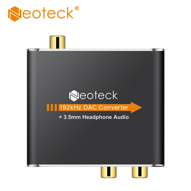 Neoteck DAC Digital-to-Analog Audio Converter Adapter Optical Coaxial Toslink Fiber to RCA 3.5MM Jack DAC Audio For Amplifier
