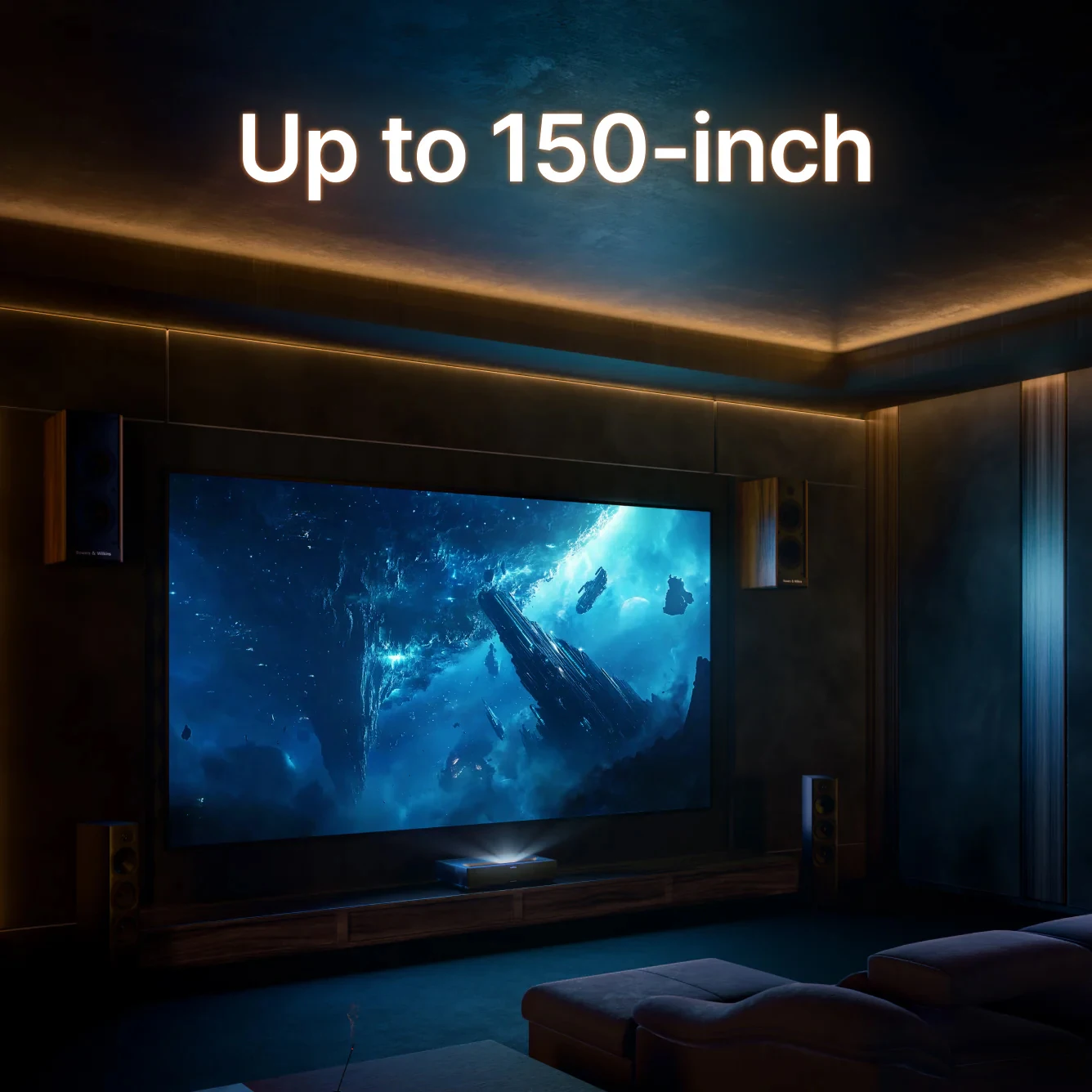포모비 시어터 프리미엄 초단초점 4K 트리플 컬러 레이저 TV 2000 ISO 루멘 ALPD RGB 0.21:1 단초점 라디오 UST 홈