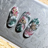 XMQ NAIL ART STAMPING PLATES COOL DESIGNS TEMPLATE BIRDS LEAVES IAGEPLATES 2
