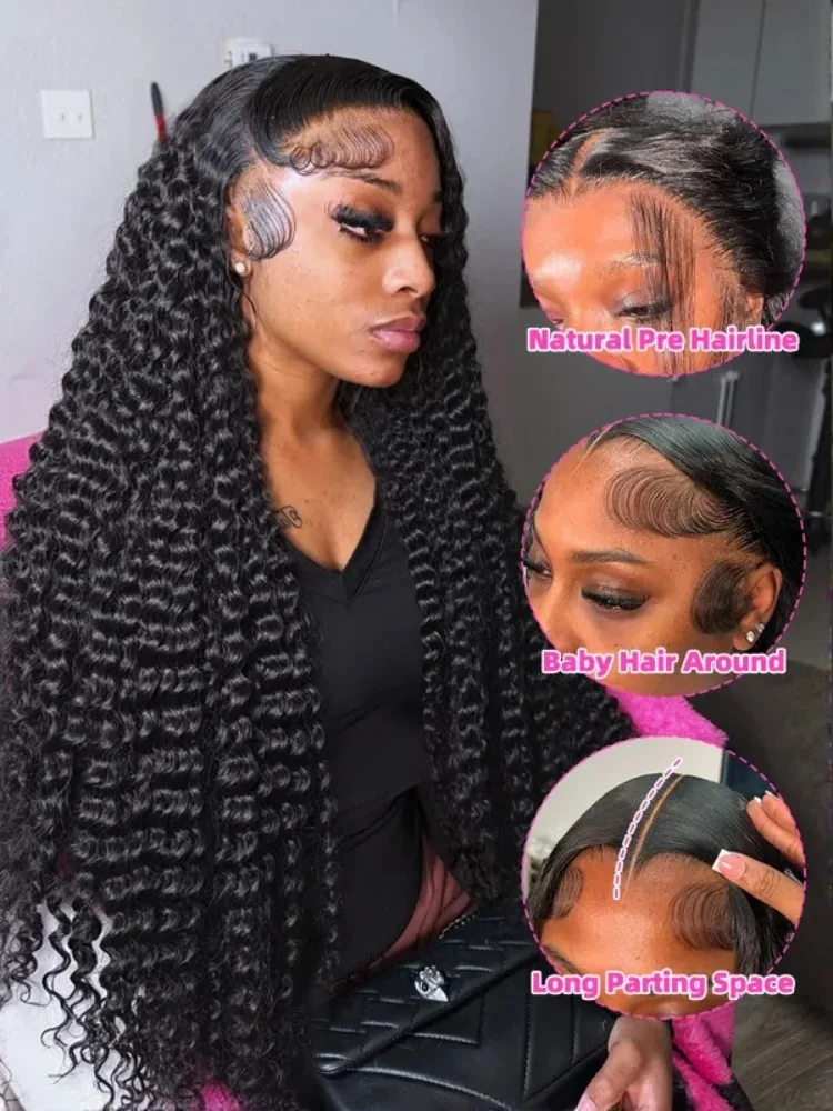 Water Wave Lace Front Wig 5x5 Deep Wave Glueless Closure Wig Brazilian 13x4 13x6 HD Curly Lace Frontal Human Hair Wigs For Women