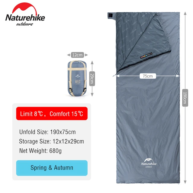 Naturehike Sleeping Bag LW180 Ultralight Waterproof Cotton Sleeping Bag