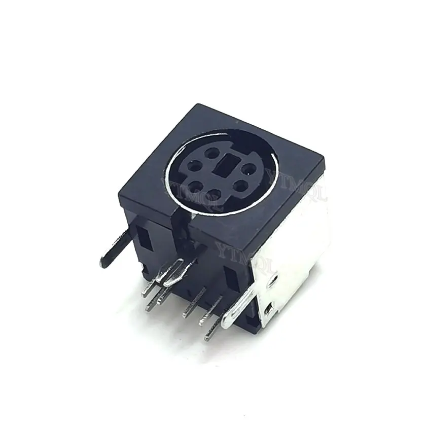 Enhanced Keyboard & Mouse 6-Pin Socket Connector - PCB Mount, Multicolor