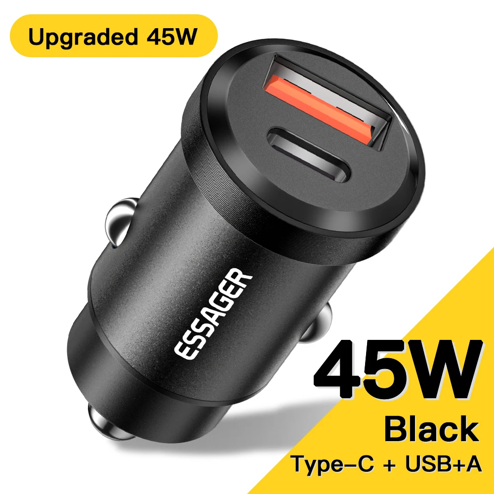 High-Speed 30W Car Charger with Dual Fast Charging Ports