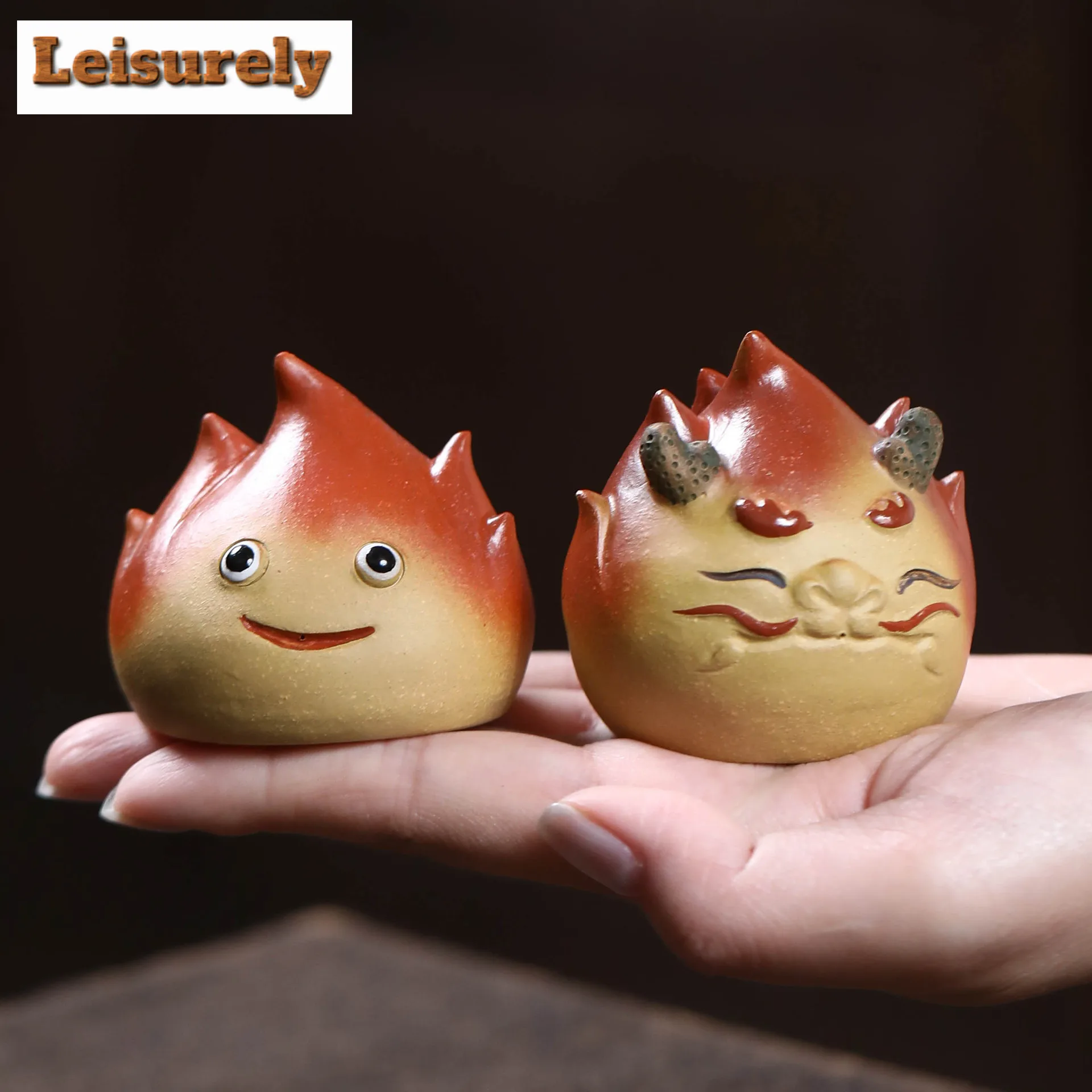 Yixing Purple Clay Dragon Fruit Tea Pet Japanese Flowerpot Landscaping Tea Figurine Play Toys Tea Statue Ornaments Accessories