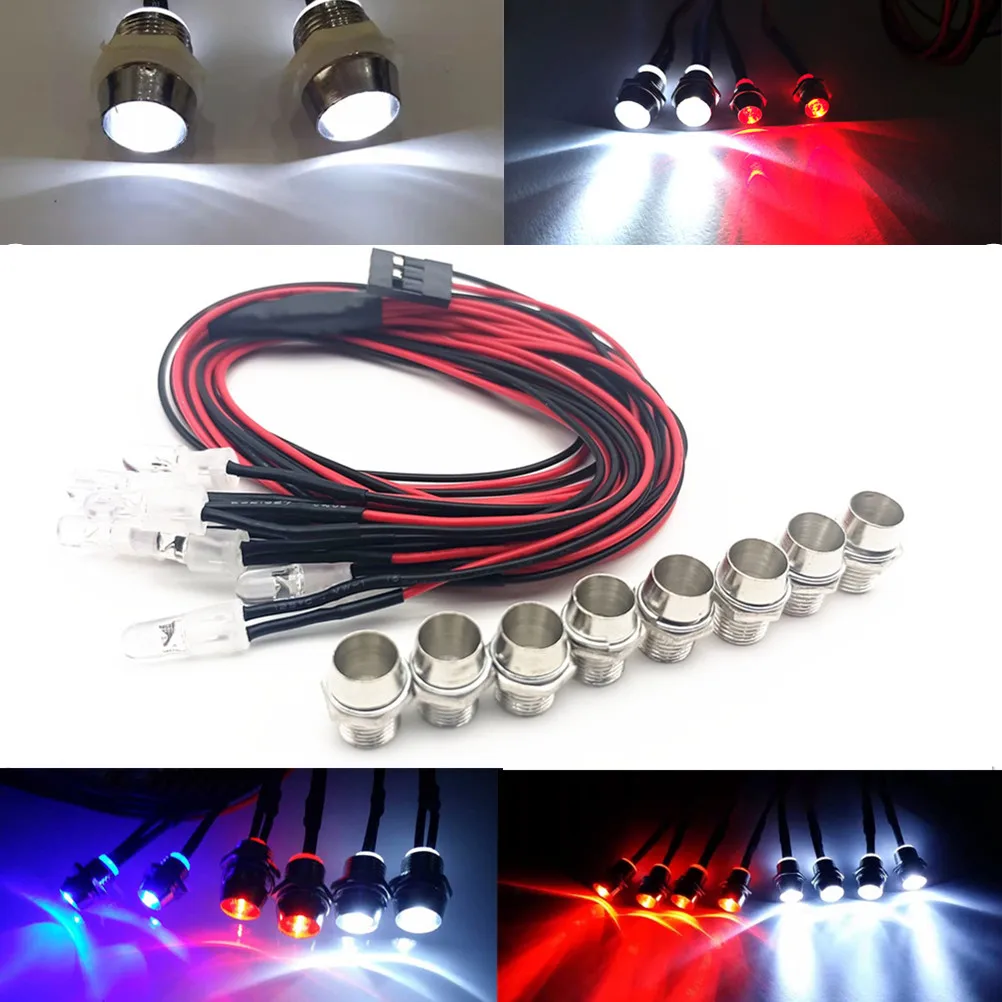 OKJHFD RC LED Light Kits, 2PCS 5mm Headlights
