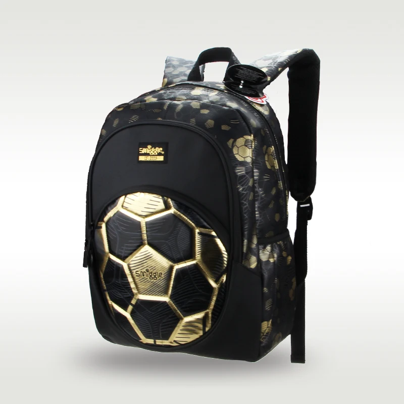 Australia Original Smiggle Golden football backpack children's backpack fashion versatile children's bag 7-16 years 16 inch 3