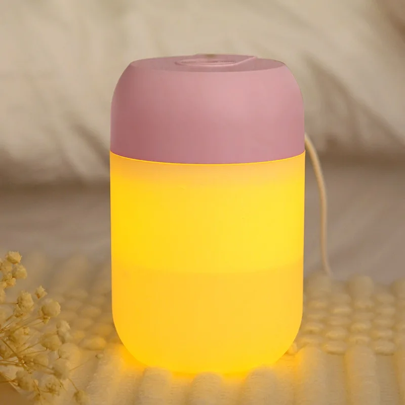 Mini Portable Air USB Mute Humidifier Portabl Aroma Oil Diffuser USB Cool Mist Sprayer with Colorful Night Light for Home