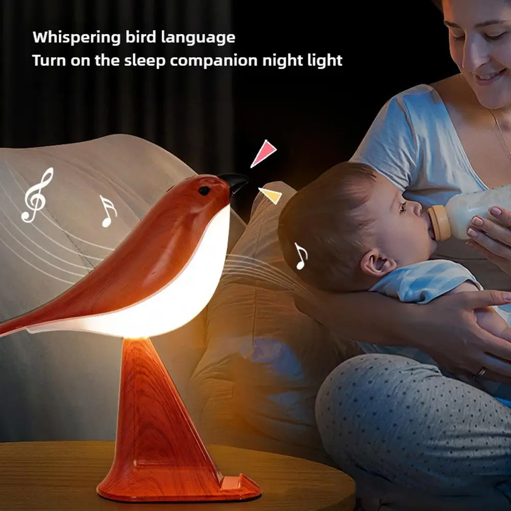 Creative Magpie Table Lamp Aroma USB Charging Adjustable Brightness Bird Table Lamp With Remote Control For Bedroom Phone Stand 2