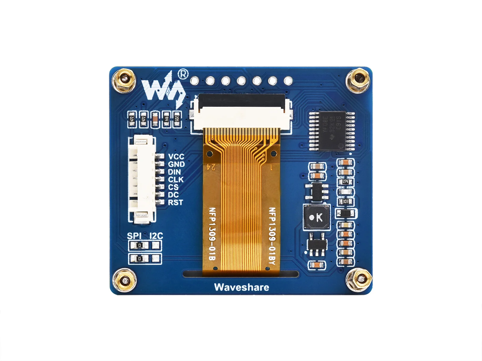 Waveshare   1.54 ġ OLED ÷ , 128  64 ػ, SPI / I2C ,  SSD1309 ̹ Ĩ