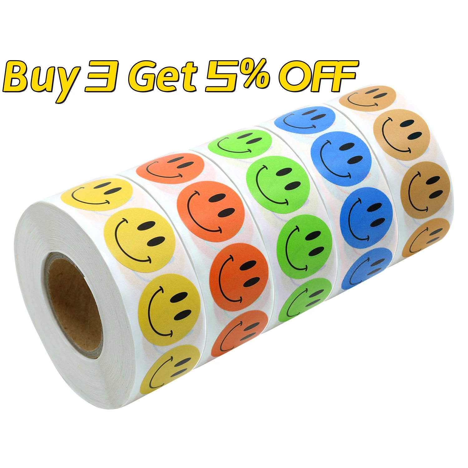 8 designs animals labels 500pcs roll cartoon reward sticker for encourage kids student gift packaging motivational cute sticker 500pcs Happy Face Sticker for Kids Reward Sticker Yellow Dots Labels Valentine's Day Kawaii Motivational Children Sticker Gift