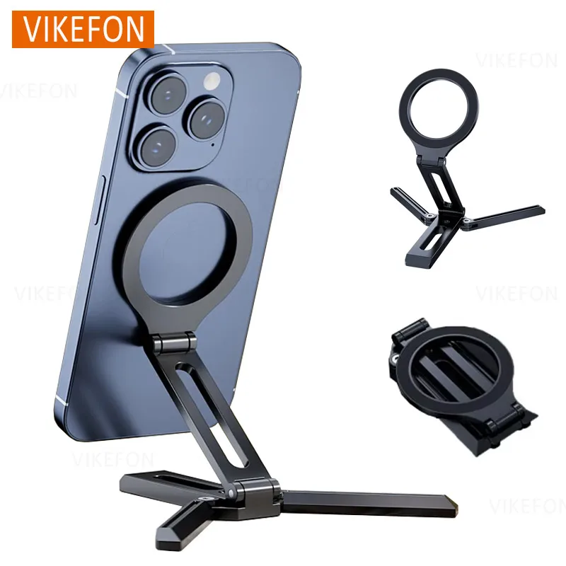 Soporte magnético plegable para teléfono, trípode perezoso de escritorio, soporte para teléfono móvil Magsafe iPhone Pro Max