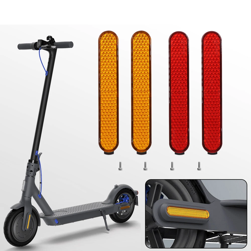Electric Scooter Side Reflective Strap Stickers For Xiaomi Pro2 1S M365 Mi3 Accessories Rear Safety Decoration Night Reflector