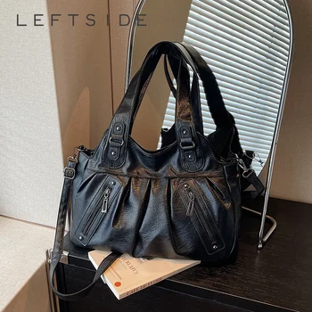 Borsa Hobo Vintage in Morbida Pelle da Donna, Grande Capacità, Casual, Tendenza 2026, Borsa a Tracolla e a Spalla per Lavoro e Viaggi
