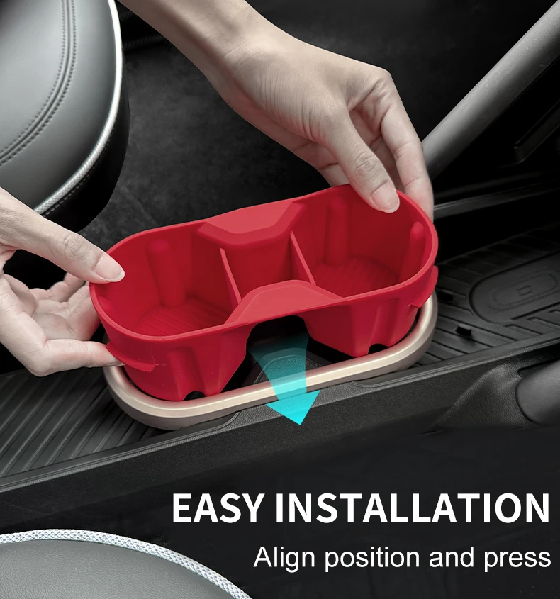 Auto Wasser Tasse Halter Für Mini Cooper E/SE J01 EV Aceman J05 Center Konsole Silikon Organizer Einsatz Lagerung box Auto Zubehör – Detail 7