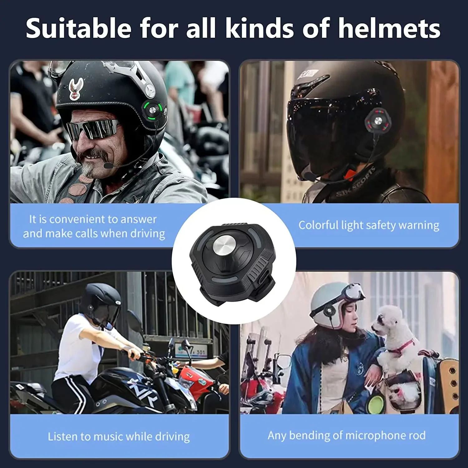 Motorcycle Helmet Bluetooth Headsets Bluetooth Waterproof Bone