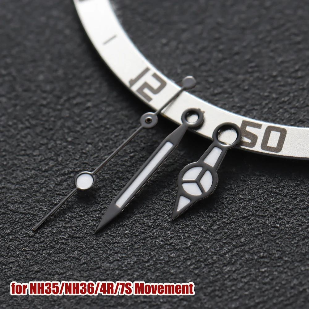 Silver Grey Green Luminous Watch Hands for Ghost Watches - Premium Watch Accessories