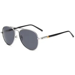Unisex Polarized Reflective Sunglasses with UV400 Protection (Silver)