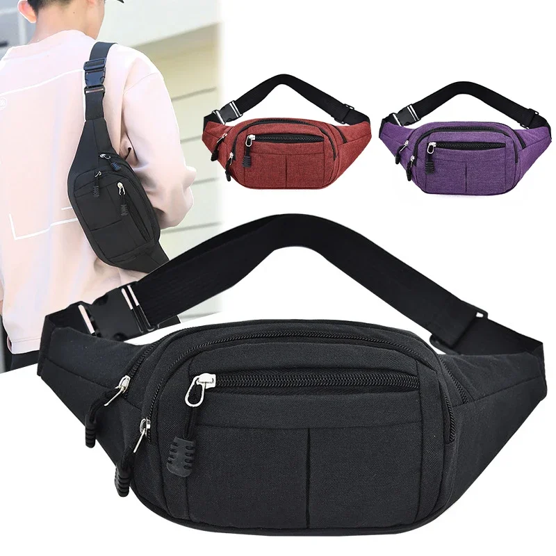 Men's Bags Waist Packs Large-capacity Adjustable Shoulder Bag Outdoor Sports Bags Male Female Fanny Pack Pouch Coin Phone