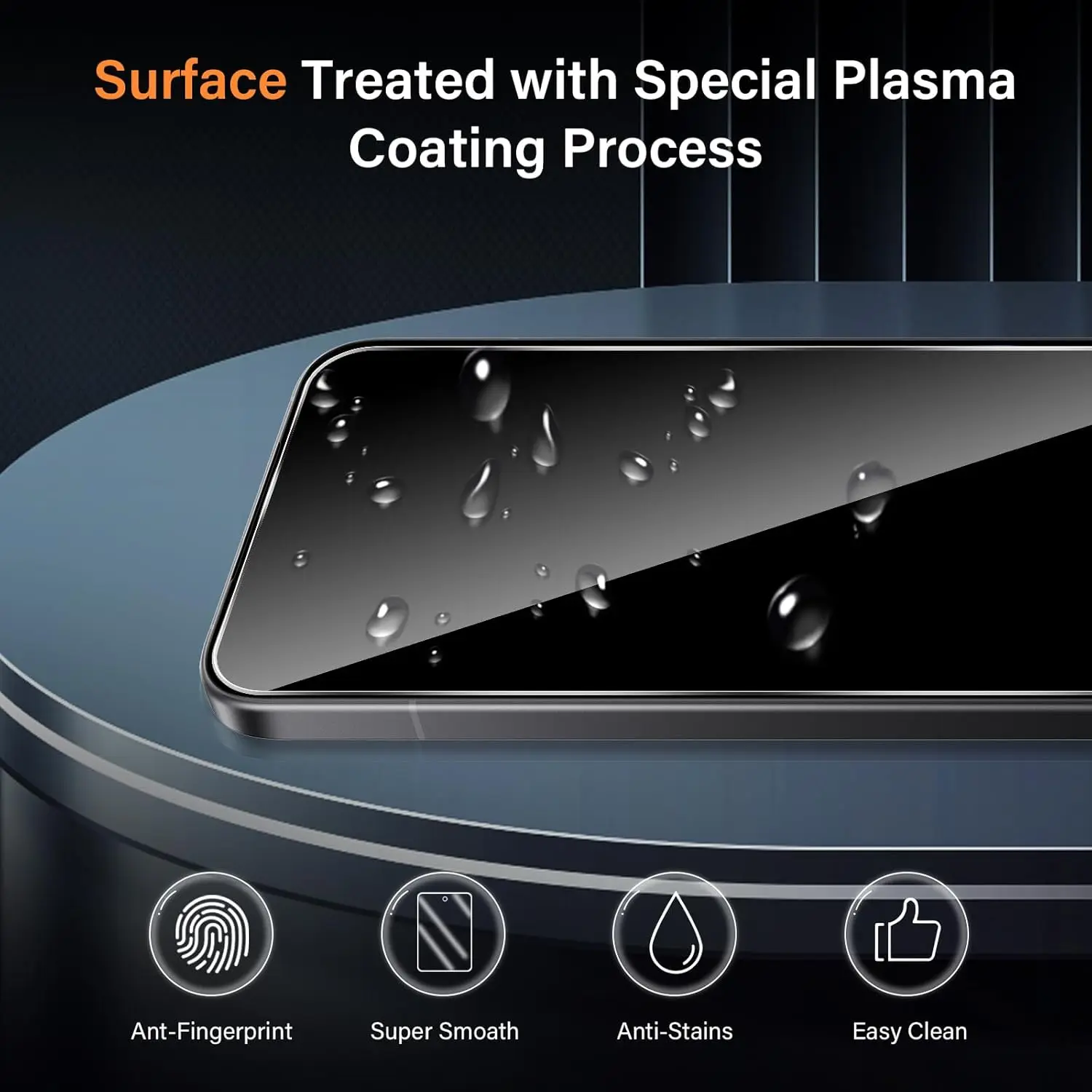 Enhanced Fingerprint Unlock HD Tempered Glass Screen Protector - 1-5PCS Pack