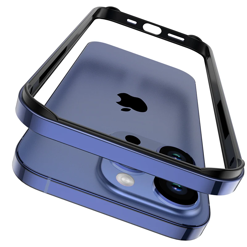 Luxury Light Aluminum Metal Frame Ultra-Thin Silicone Bumper Case Accessory