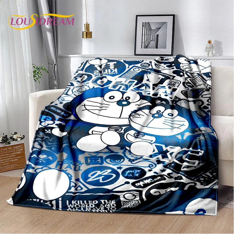 Portable Blanket Doraemon Blanket Children Doraemon Doraemon Cotton
