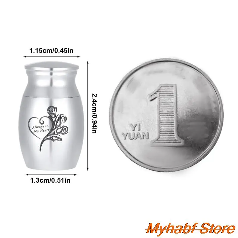Mini Keepsake Urns for Human Ashes Pet Ashes Holder Cat Dog Birds Container 1.3*2.4cm