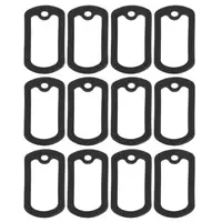 12pcs Style Dog Tag Silicone Dog Tag Silicone Protective Cover 1