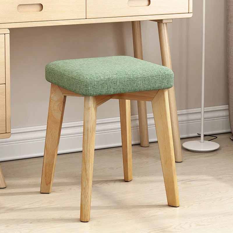 Realife Small Square Stool Modern Makeup Simple And Economical Chair Household Dining Stool Adult Fabric Soft Surface Low
