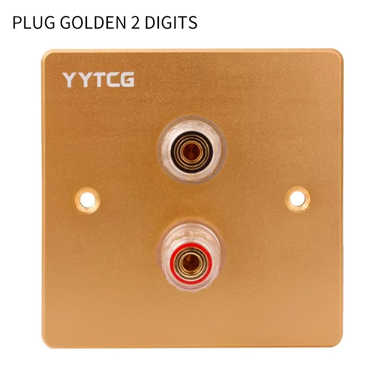 Premium Gold Binding Posts Wall Plate for Audio Speakers - No Soldering Required