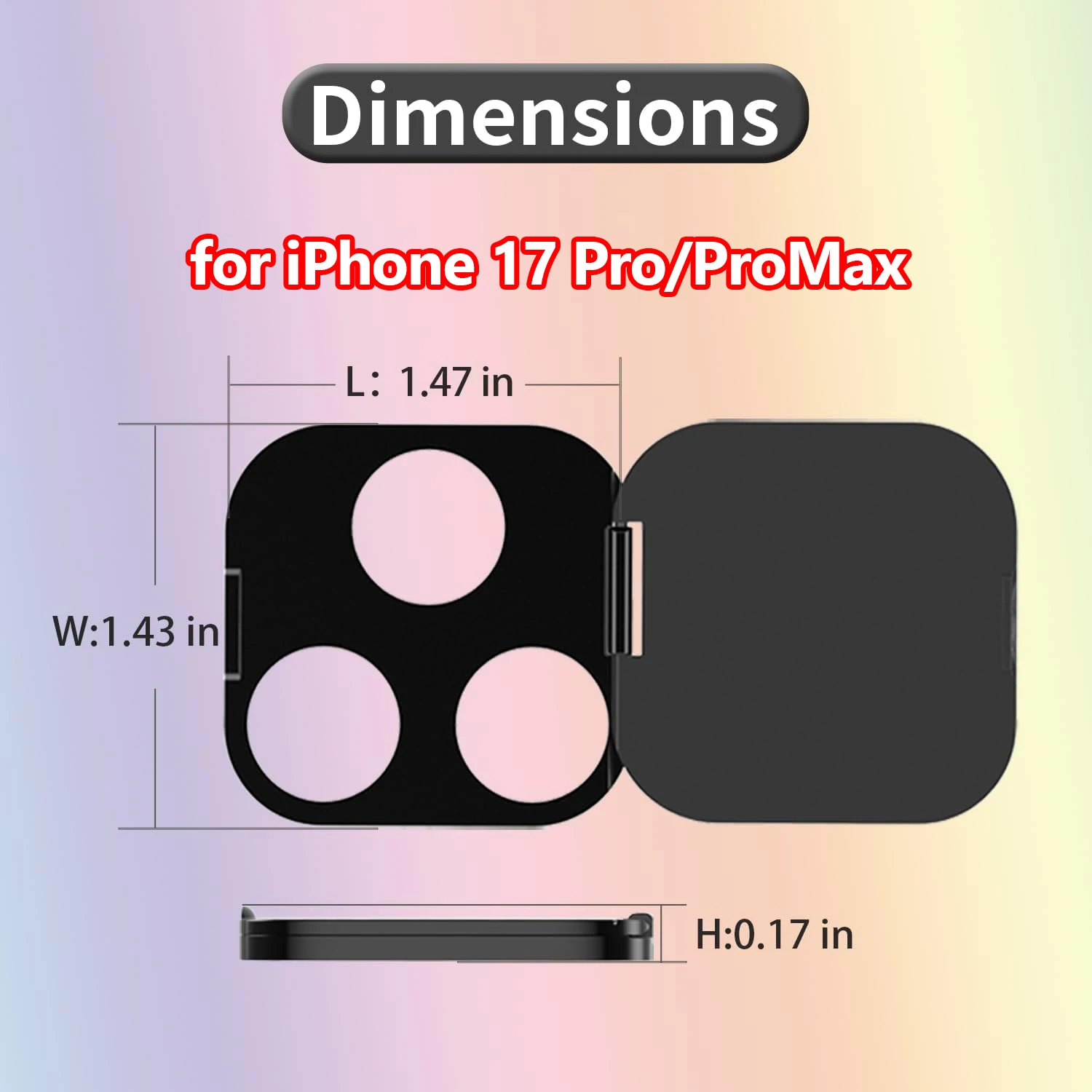 1-3 Pezzi Copri Fotocamera Privacy per iPhone 17 Pro/17 Pro Max, Protezioni Adesive Robuste per Fotocamera, Coperchi Protettivi per Lenti Posteriori - Image 6